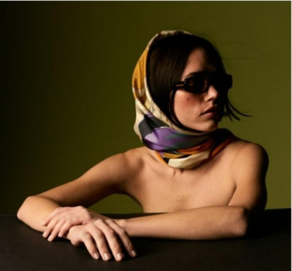 Barocco 100 Percent Italian Silk Scarf Made In Italy - Rosetta Creative Boutique